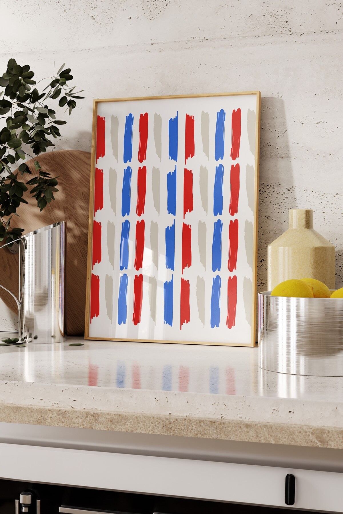 Tablou decorativ, 109820, LEMN SOLID, Față: 100% PVC STICLĂ, Multicolor
