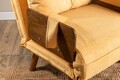 Canapea extensibilă cu 1 loc, Futon, 859FTN2334, Metal , Galben mustar