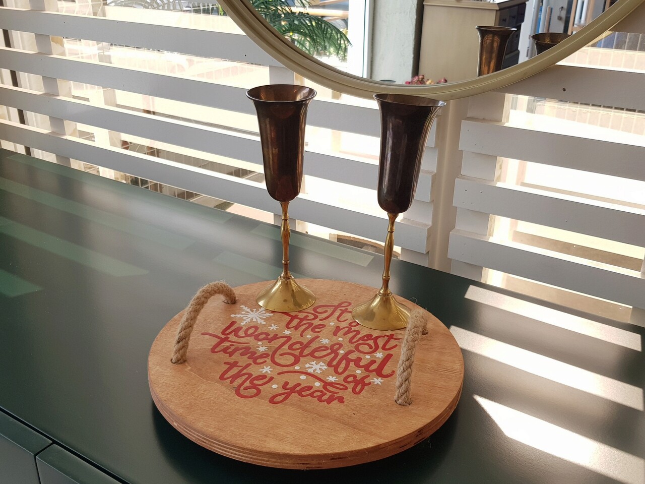 Tava pentru servire, Wonderful Time, 32x32x2 cm, Placaj, Natural