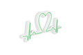 Decoratiune luminoasa LED, Love Rhythm, Benzi flexibile de neon, DC 12 V, Verde