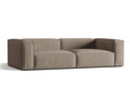 Canapea 5 locuri, Nuria-88, Micadoni Home, 290x110x72 cm, catifea, gri beton