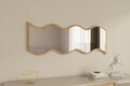 Oglinda decorativa, Siam, Safi, 40x120x2.2 cm, MDF , Alb / Natural