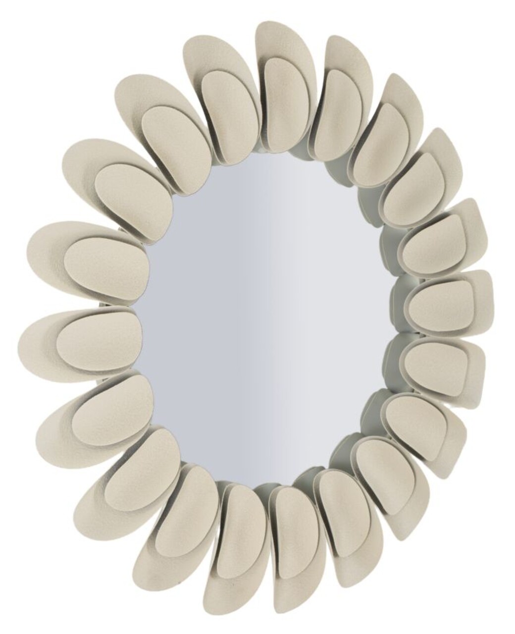 Oglinda de perete Dune Double, Mauro Ferretti, 85 cm, fier/MDF, crem