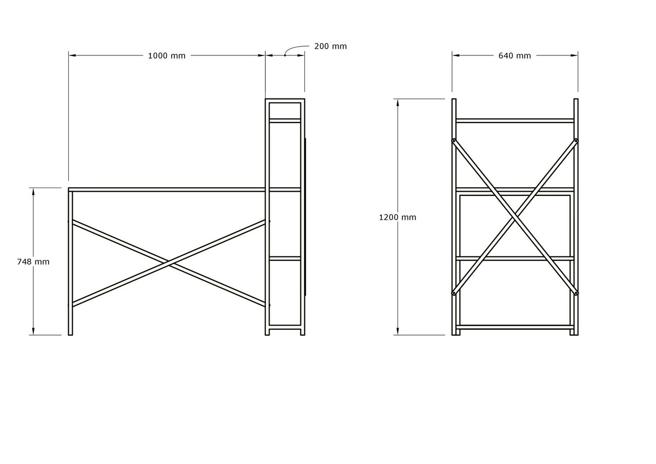 Birou, Asse Home, Zernez, 120x75x60 cm, Maro