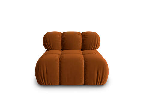 Modul pentru canapea, 1 loc, Bellis-51, Micadoni Home, 94x94x70 cm, catifea, teracota