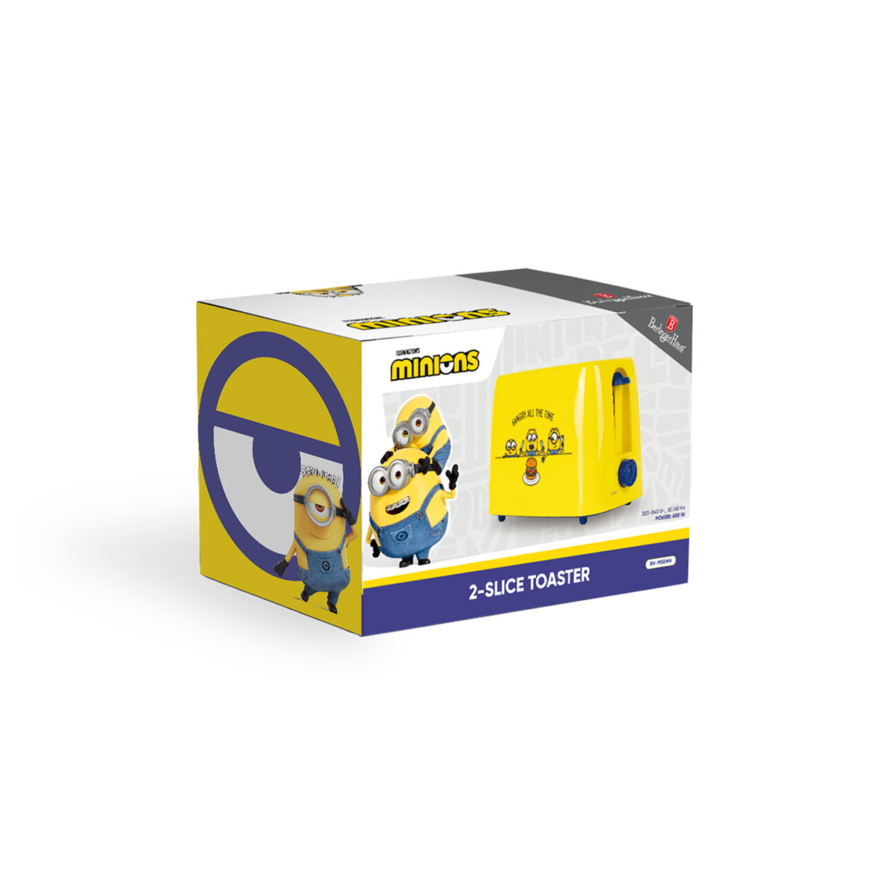 Prajitor de paine Berlinger, Minions Collection, 650W, inox/plastic, galben — imaginea 11