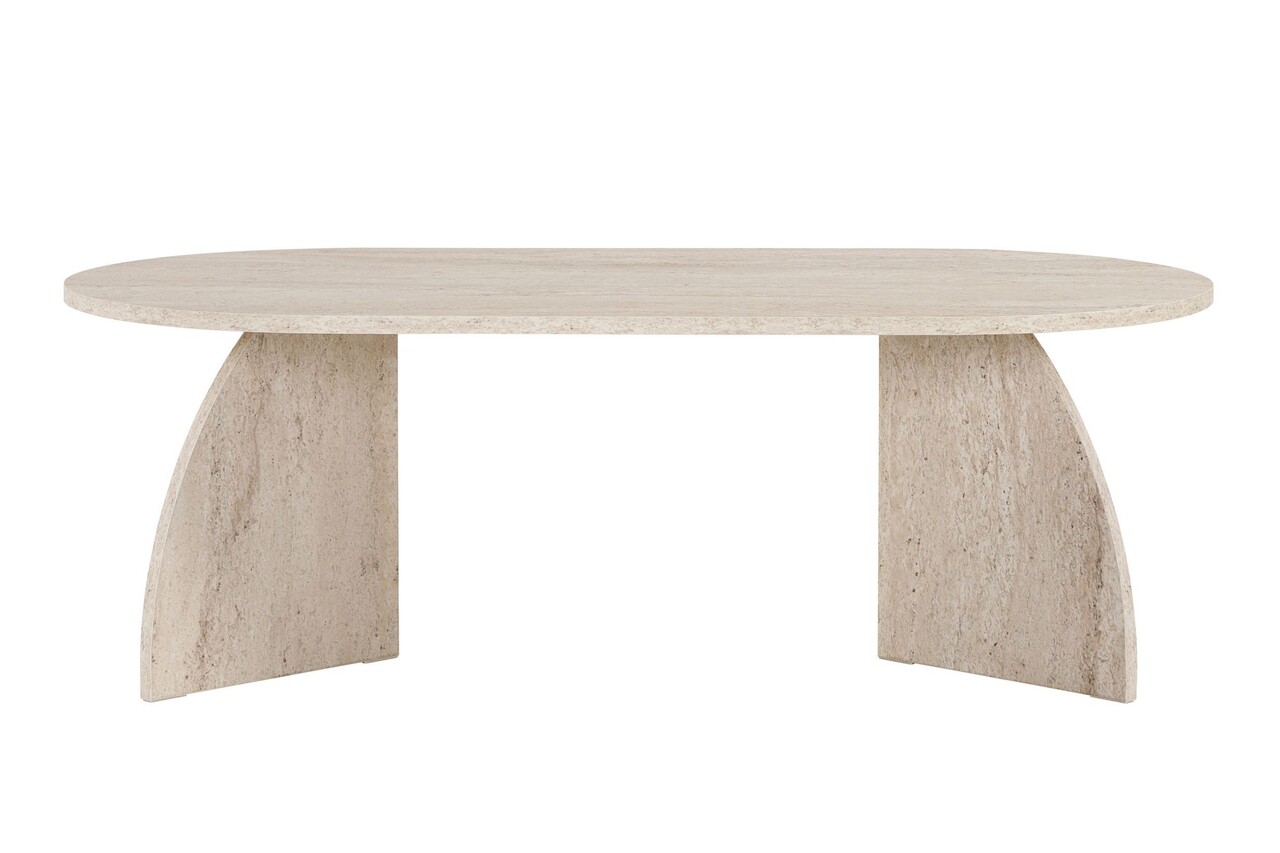 Masuta de cafea, Nordure, Melina, 120x40x60 cm, Travertin - imagine 7