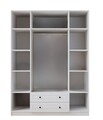 Dulap pentru haine, Rabi, Rb-185-12, 140x240x52 cm, Alb mat