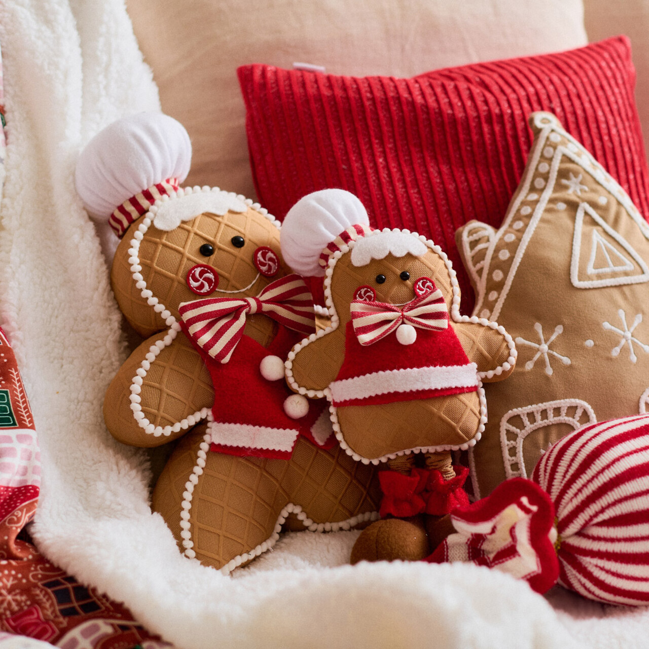 Decoratiune patiser Cookie, Homla, 37 cm, poliester, multicolor