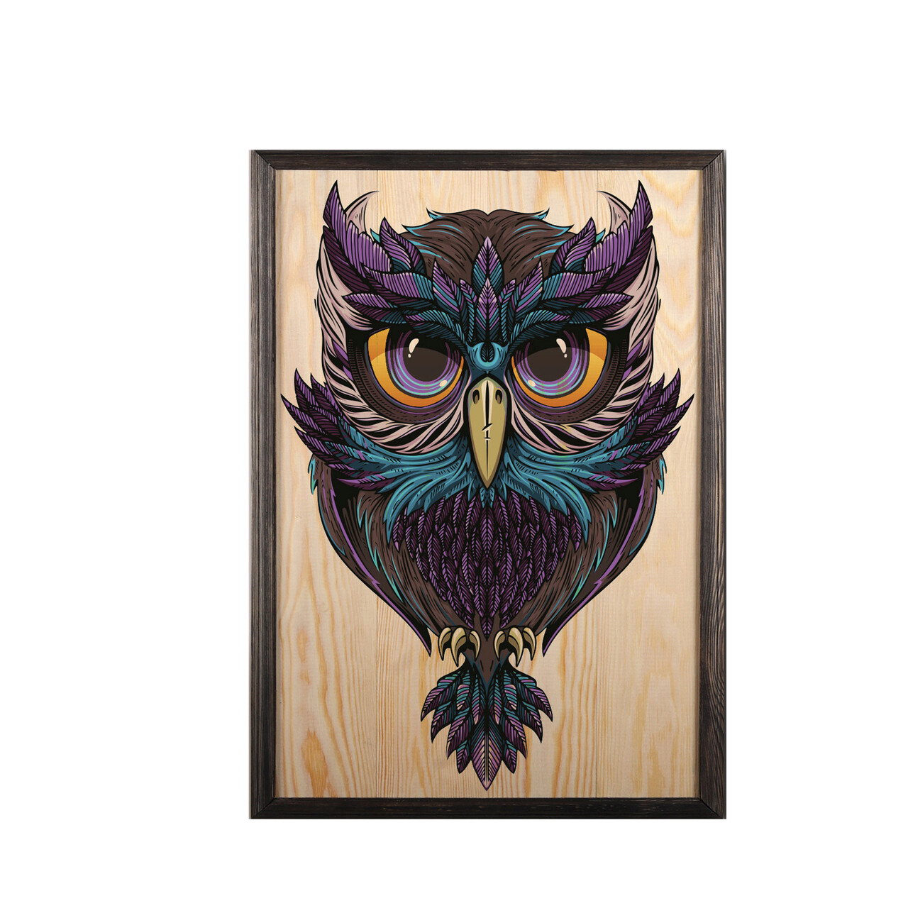 Tablou decorativ, Owl Color Dream XL, Lemn, Lemn, Multicolor - 1 | YEO
