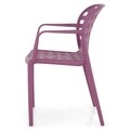 Scaun cu brate suprapozabil, Amir, 58 x 57 x 82 cm, plastic, mov