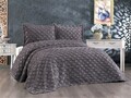 Set cuvertura de pat dubla 3 piese, Harem - Anthracite, Whitney, Tesatura Chenille