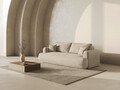 Canapea extensibila 3 locuri, Ella-120, Micadoni Home, 253x108x94 cm, catifea, bej deschis
