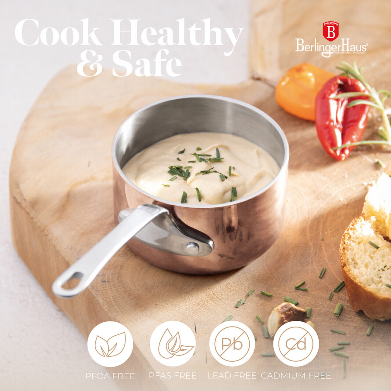 Cratita Berlinger Haus, Copper Touch, 8.5 cm, inox, cupru - imagine 9