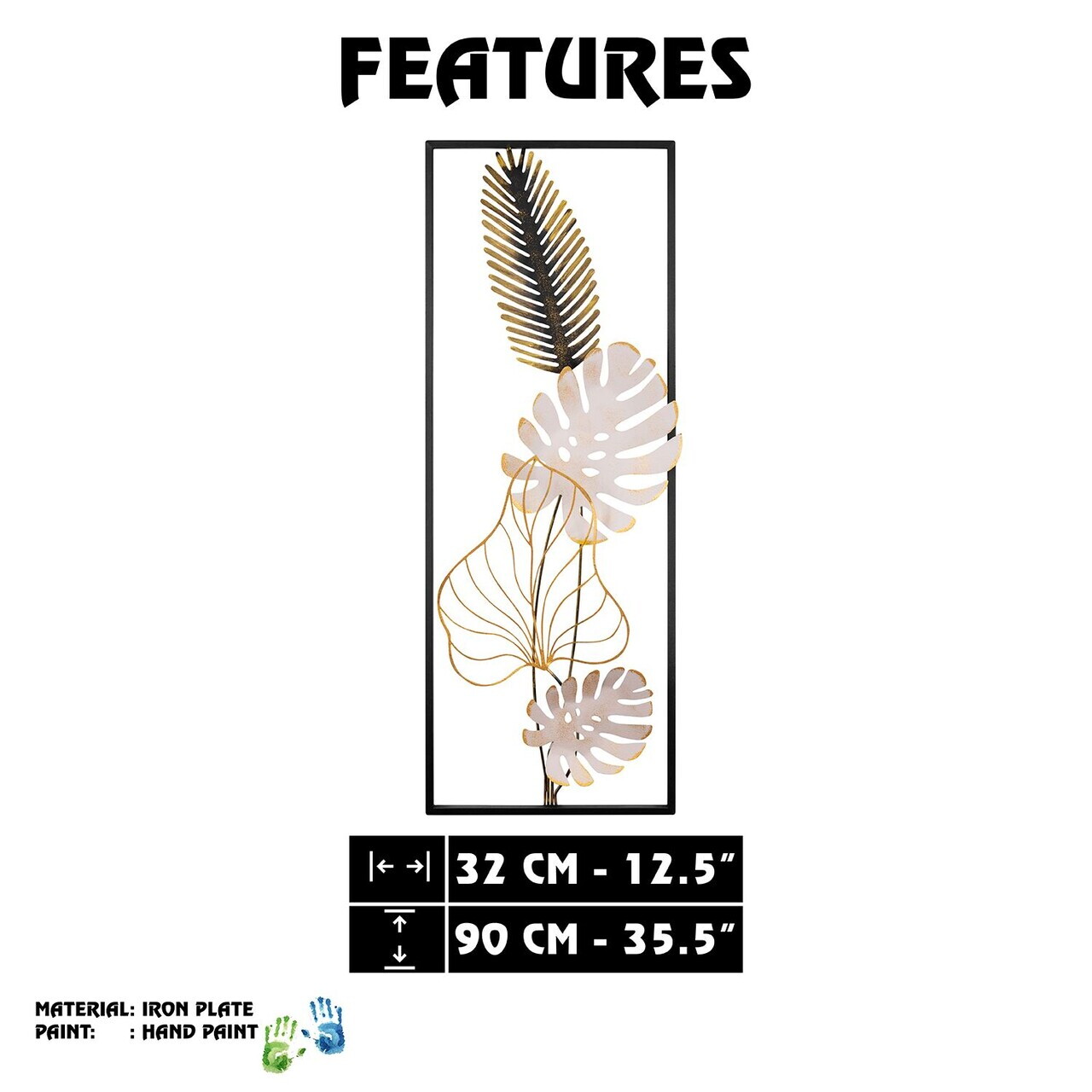 Decoratiune de perete, Rusa, Metal, Grosime: 0,6 mm, Multicolor — imaginea 8