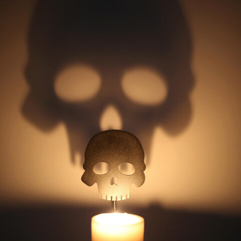 Decoratiune de perete, Candle Shadow 5, Metal, Dimensiune: 9 x 15 cm, Negru Enzo