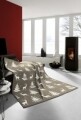 Patura Biederlack Cotton Home Xmas, cu doua fete, 150x200 cm, bej