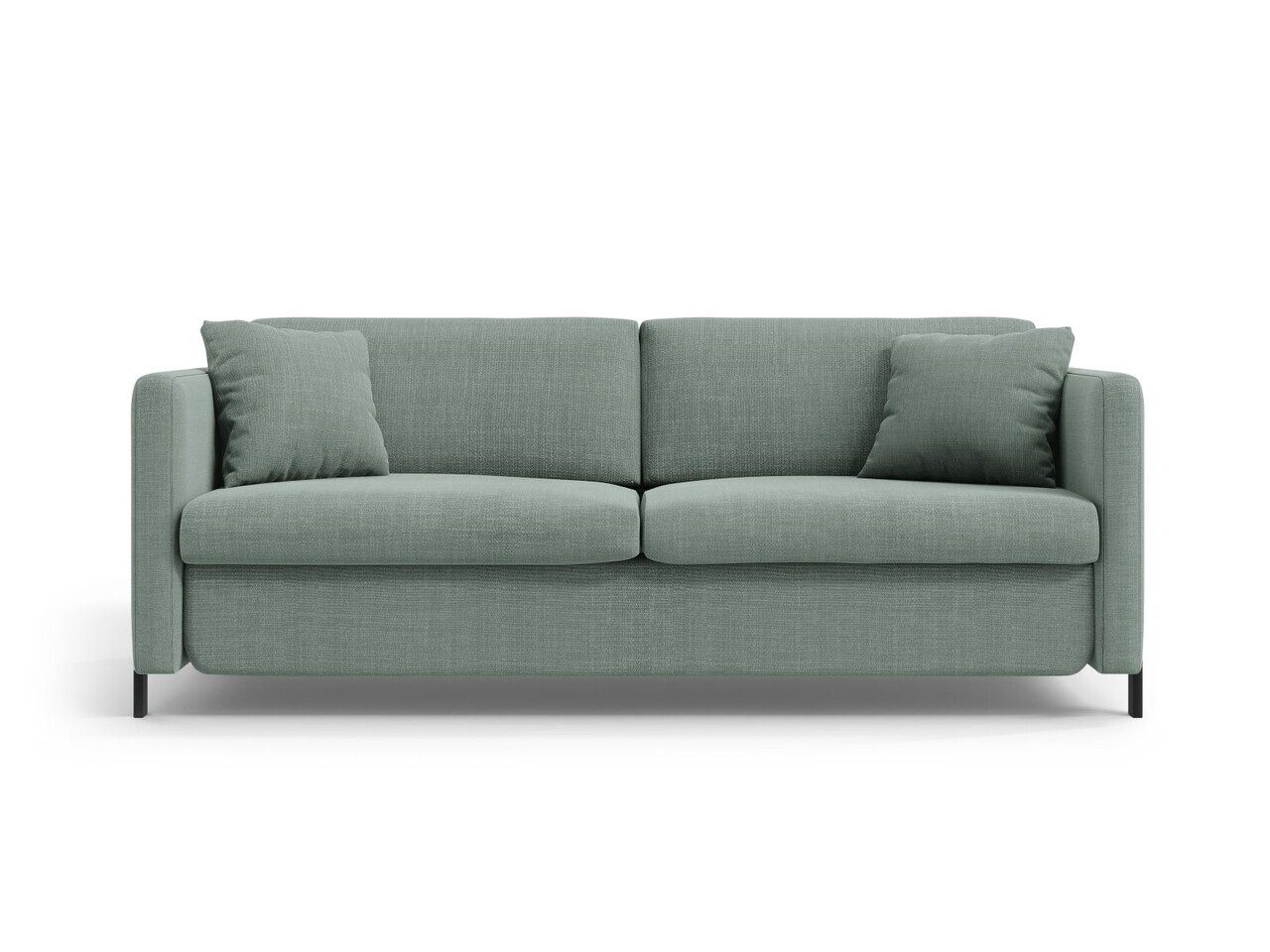 Canapea extensibila 2 locuri, Gloria, Micadoni Home, 186x102x88 cm, tesatura structurata, verde menta