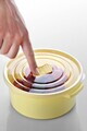 Set recipiente depozitare, Hermia, 639OKK1243, Dimensiune: Diametru: 18 x 7,5 cm / 1000 ml (4 bucăți), Verde