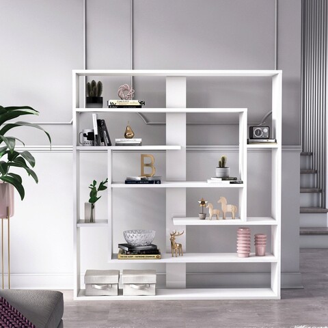 Corp biblioteca, minima, sebastian, 120x132x22 cm, alb