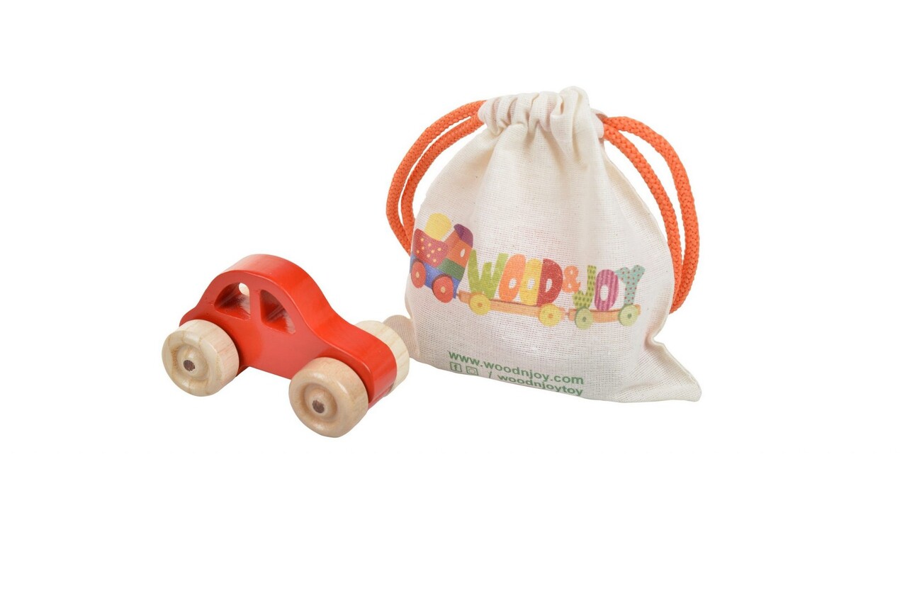Jucarie pentru landou/carucior, Hanah Home, Car, 10x5x5 cm, Rosu - view 2