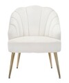 Fotoliu Shell, Mauro Ferretti, 65x69x84 cm, catifea, crem