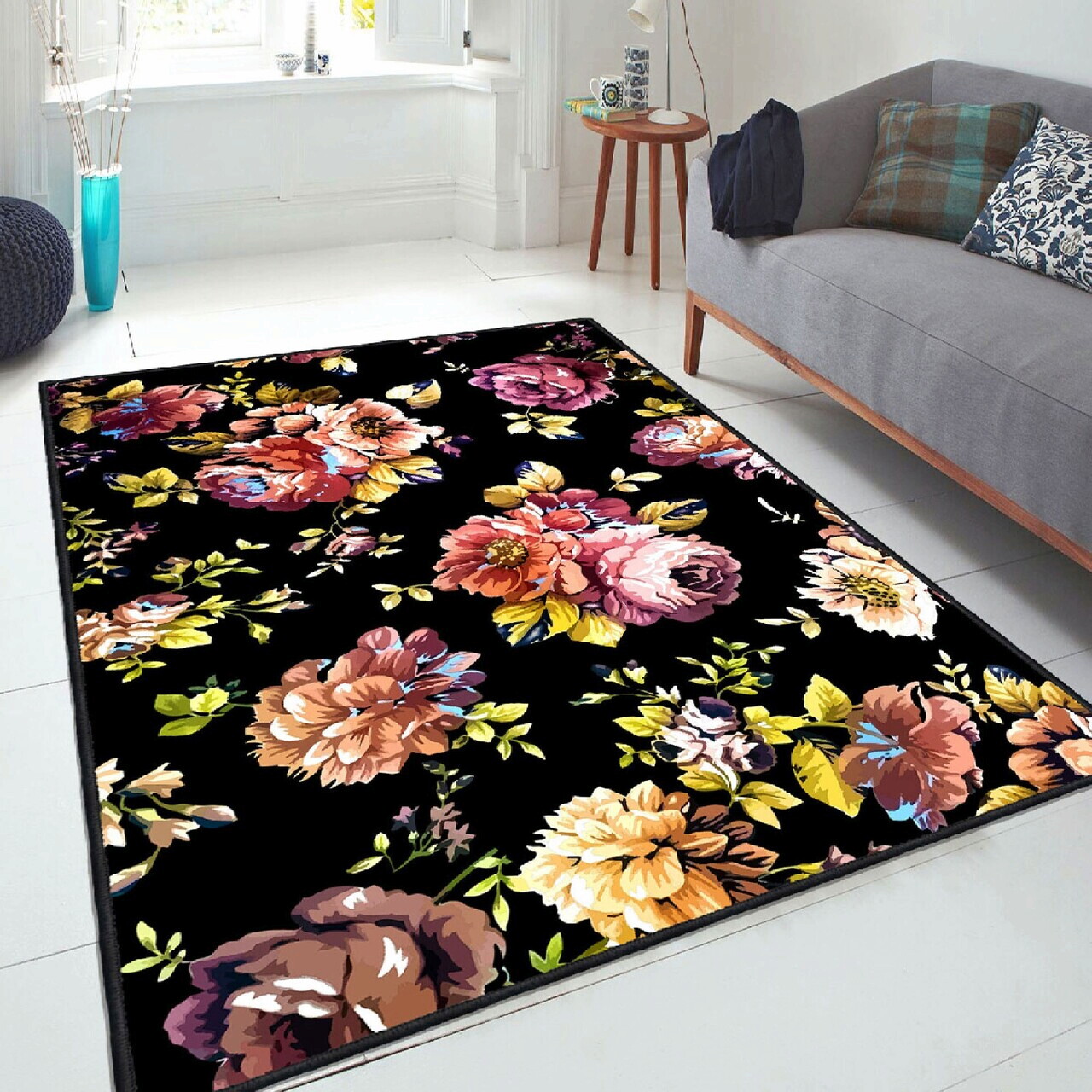 Covor Els1918 80x200 cm Catifea Multicolor
