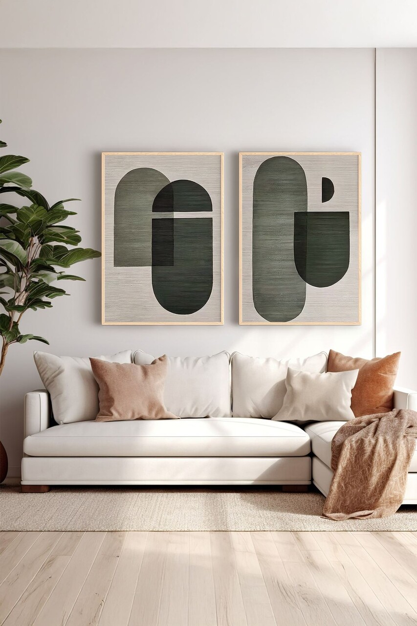 Set 2 tablouri decorative Ersy2Lımodel41-Ahsap Vopsea: 100% MDF (grosime: 27 mm) Multicolor