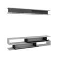 Mobilier pentru living Sims, Decorotika, 2 piese, 176x31.5x39 cm, alb/negru