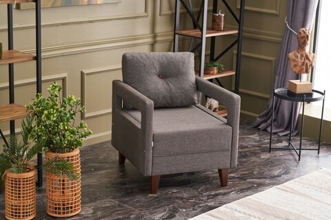 Fotoliu comfort, balcab home, 80x80x70 cm, lemn, maro