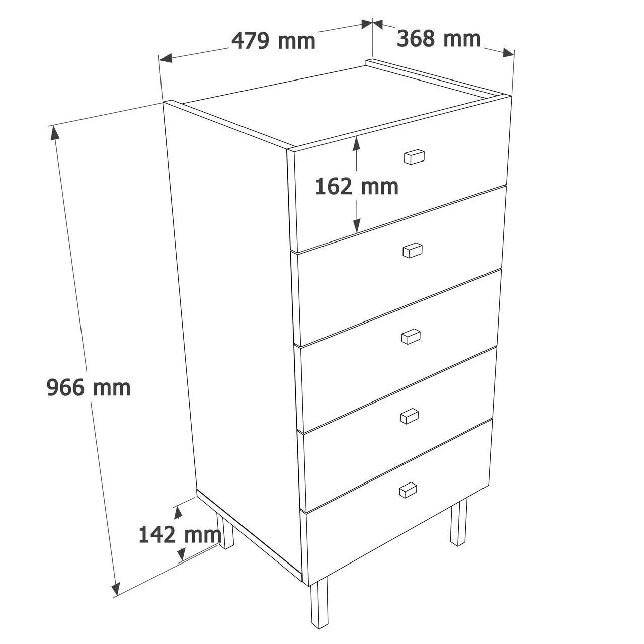Dulap, Hanah Home, Luke, 47.9x96.6x36.8 cm, PAL, Nisip / Stejar — imaginea 7