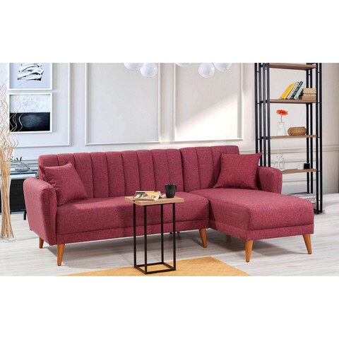 Coltar, unique design, 867unq1406, lemn de carpen / metal, rosu claret