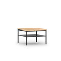 Masuta de cafea ELTAP, Lanzzi, 60x60x40 cm, metal/MDF laminat, negru/stejar
