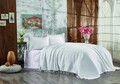 Cuvertura Double Pique, 220x240 cm, 100% bumbac, Lotus, Whitney, alb