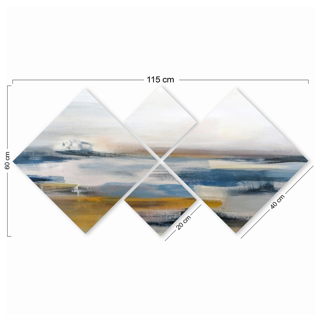 Set 4 tablouri decorative, 4MDF1053165404, MDF, Imprimat UV, Multicolor