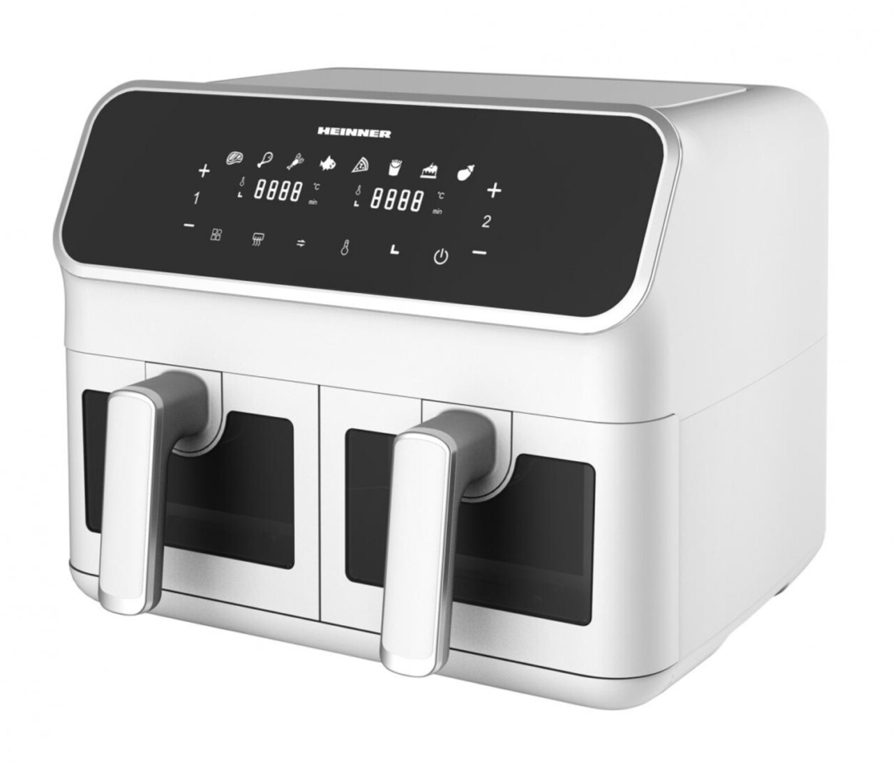 Friteuza dubla Dualfry Supreme, Heinner, 1700W, 8L, alb - view 2