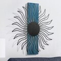 Decoratiune de perete, Solis, Cadru: Lemn (Grosime: 2 cm), Albastru/Negru