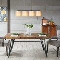 Lustra, Valiz - 4706, Opviq, 110 x 25 x 120 cm, 4 x E27, 40W, negru/crem
