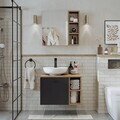 Set Dulap de Baie cu Chiuvetă și Oglindă (2 Piese), Hanah Home, 2470, MDF, Pin Atlantic / Antracit