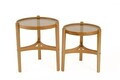 Set masute 2 piese, Hanah Home, Ren 2, LEMN MASIV DE STEJAR, Stejar