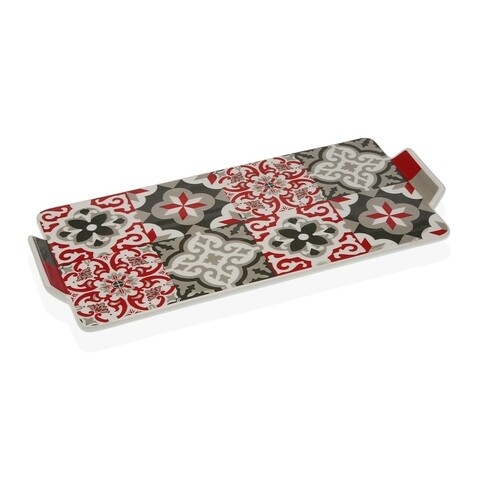 Platou pentru servire hidra granate, versa, 36.5x16.3 cm, portelan