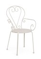 Scaun pentru gradina Etienne, Bizzotto, 49x49x89 cm, otel, invelis e-coating, finisaj mat, grej