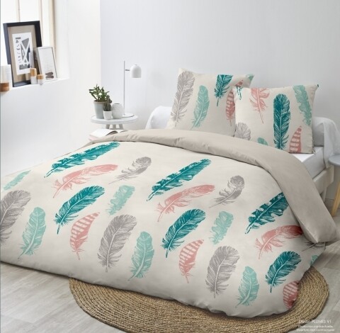Lenjerie de pat dubla dream, vanora, 4 piese, 220 x 240 cm, 100% microfibra, multicolora