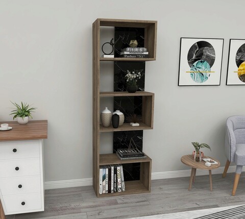 Corp biblioteca, Arnetti, Gala, 50x150x22 cm, PAL, Nuc / Marmură Arnetti
