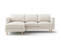 Coltar stanga 3 locuri, Eden, Micadoni, 223x150x90 cm, catifea, bej