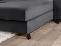 Coltar extensibil dreapta 4 locuri ELTAP, Mari-32, Mariall, 288x200x92 cm, lemn/poliester, gri inchis