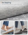 Covor antiderapant Songmics Boho, 120x170 cm, lavabil la masina, poliester, gri deschis