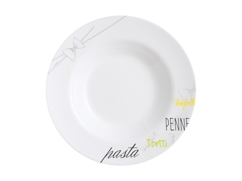 Farfurie pentru paste bistrot, arc, 28.5 cm, opal