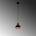 Set lampa si lustra, Opviq, 892OPV9106, Metal, Negru/Cupru