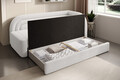 Canapea extensibila brat dreapta 3 locuri, ELTAP, Fabillo, 223x86x80 cm, lemn/poliester, alb
